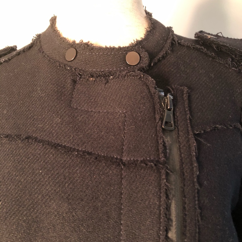 Zara Basic Wool Black Jacket Size Xs - image 2